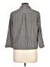 Ellen Tracy 100% Polyester Houndstooth Gray 3/4 Sleeve Blouse Size L - photo 2