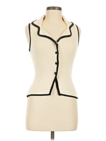 Olivaceous Sleeveless Button-Down Shirt (view 1)