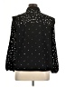 Alfani 100% Polyester Polka Dots Black Long Sleeve Blouse Size 1X - photo 2