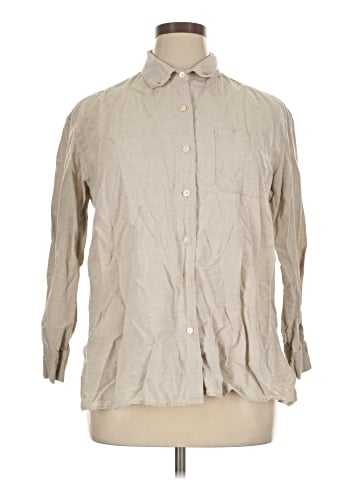 White Stag Long Sleeve Button-Down Shirt (view 1)