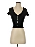 Lulus Black Short Sleeve Top Size XS - photo 1