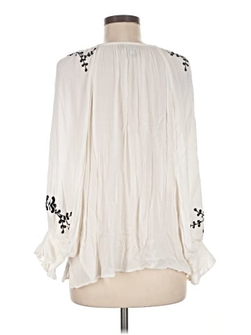 Karen Kane Long Sleeve Silk Top (view 2)