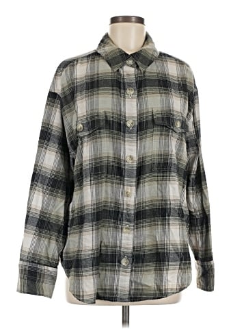 American Eagle Outfitters Long Sleeve Button-Down Shirt (view 1)