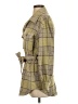 Line & Dot 100% Polyester Plaid Green Trenchcoat Size XS - photo 5