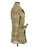 Line & Dot 100% Polyester Plaid Green Trenchcoat Size XS - photo 4