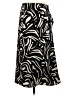 Nine West 100% Polyester Animal Print Black Casual Skirt Size S - photo 1