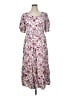 Ann Taylor 100% Polyester Floral Purple Casual Dress Size 14 - photo 1