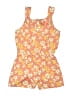 Little Lass Floral Orange Romper Size 8 - photo 1