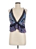 Free People 100% Viscose Blue Sleeveless Blouse Size M - photo 1