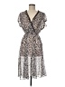 Petite Sophisticate Animal Print Silver Cocktail Dress Size M (estimated) - photo 1