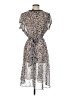 Petite Sophisticate Animal Print Silver Cocktail Dress Size M (estimated) - photo 2
