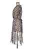 Petite Sophisticate Animal Print Silver Cocktail Dress Size M (estimated) - photo 5