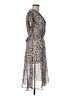 Petite Sophisticate Animal Print Silver Cocktail Dress Size M (estimated) - photo 4