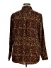 Nine West 100% Polyester Animal Print Brown Long Sleeve Blouse Size XL - photo 2