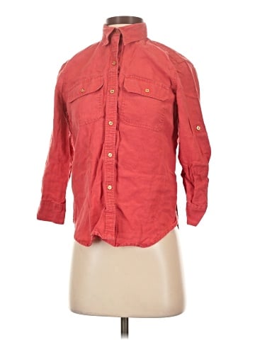 Lauren by Ralph Lauren 3/4 Sleeve Button-Down Shirt (view 1)