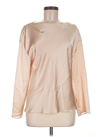Vince. Long Sleeve Silk Top (view 1)