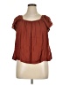Mossimo Supply Co. Brown Short Sleeve Blouse Size XL - photo 1