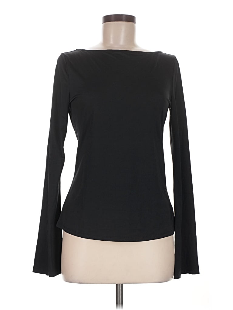 Wayf Long Sleeve Top Black Boatneck Tops