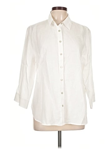 Chico's 3/4 Sleeve Button-Down Shirt (view 1)