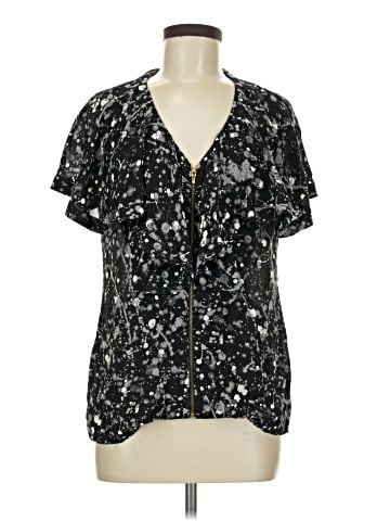 Tory Burch Short Sleeve Silk Top (view 1)