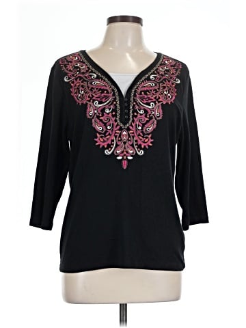 Karen Scott 3/4 Sleeve Blouse (view 1)