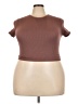 Wild Fable Brown Short Sleeve Turtleneck Size XXL - photo 1