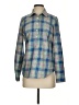 Vineyard Vines 100% Polyester Plaid Blue Long Sleeve Blouse Size 4 - photo 1