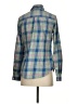 Vineyard Vines 100% Polyester Plaid Blue Long Sleeve Blouse Size 4 - photo 2