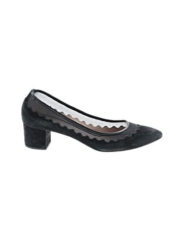 Chloé Bridget Suede Scalloped Mesh Pumps (view 1)