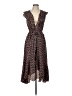 Max Studio Paisley Brown Casual Dress Size L - photo 1