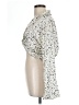 Lush 100% Polyester Ivory Long Sleeve Blouse Size L - photo 5