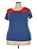 Lularoe Color Block Yellow Blue Short Sleeve T-Shirt Size 2X - photo 1
