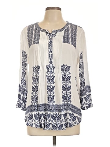 Pale Sky 3/4 Sleeve Blouse (view 1)