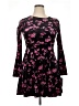 Ella Moss Floral Black Cocktail Dress Size 16 - photo 1