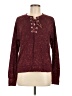 Mudd Burgundy Long Sleeve Blouse Size M - photo 1