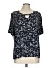 Ashley Blue Blue Short Sleeve Blouse Size L (estimated) - photo 1
