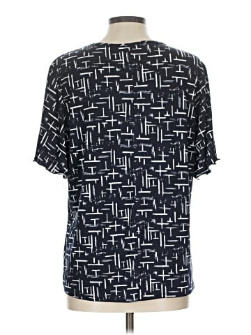 Ashley Blue Short Sleeve Blouse (view 2)