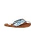Rip Curl Floral White Blue Flip Flops Size 8 - photo 1