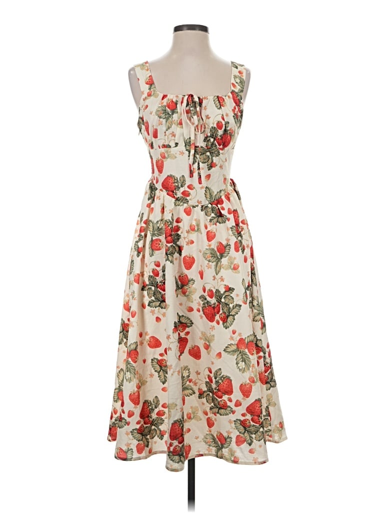 Pre-owned Cider Casual Dress In Tan