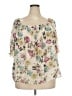 Torrid 100% Polyester Ivory 3/4 Sleeve Blouse Size 3X Plus (3) - photo 1