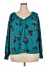 Nine West 100% Polyester Teal Long Sleeve Blouse Size XXL - photo 1