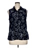 CAbi 100% Polyester Polka Dots Blue Sleeveless Blouse Size XL - photo 1
