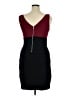 En Focus Studio Color Block Burgundy Cocktail Dress Size 16 - photo 2