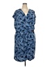 MICHAEL Michael Kors Paisley Blue Casual Dress Size 3X - photo 1