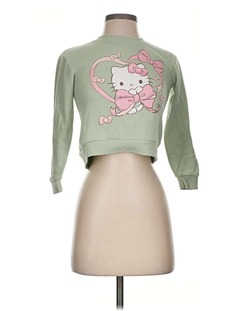 Pre-owned Hello Kitty Sweatshirt In Green