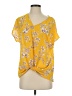 West Kei 100% Polyester Yellow Short Sleeve Blouse Size S - photo 1