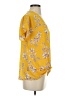West Kei 100% Polyester Yellow Short Sleeve Blouse Size S - photo 4