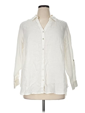 Sigrid Olsen Long Sleeve Button-Down Shirt (view 1)