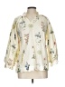 Umgee Floral Ivory 3/4 Sleeve Blouse Size L - photo 1