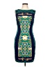 Cache Graphic Teal Cocktail Dress Size L - photo 1
